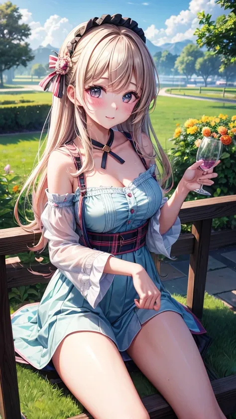 Highest quality, High resolution, 8k images,Highest quality,High resolution、A woman who is cute no matter who sees her、blush one&#39;s cheeks、((Tiger Ears))、Detailed CG background、Blonde, Beaver、Absolute area、Looking into the camera、(Illustration ratio:9.1...