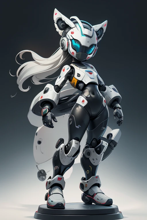 robot,android,primary school students ,young girl,,height: 130cm,character portrait,simple design,deformation,mini character,pit...