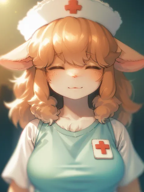 (Sumilux f1.4 50mm , low Latitude old color negative film , cross process , bokeh, flare, chromatic aberration , soft focus, (Shallow focus) , soft glow , Maximum aperture, High Key , Transparent depiction)  , closeup face , sheep mom nurse , (Woolly hair ...