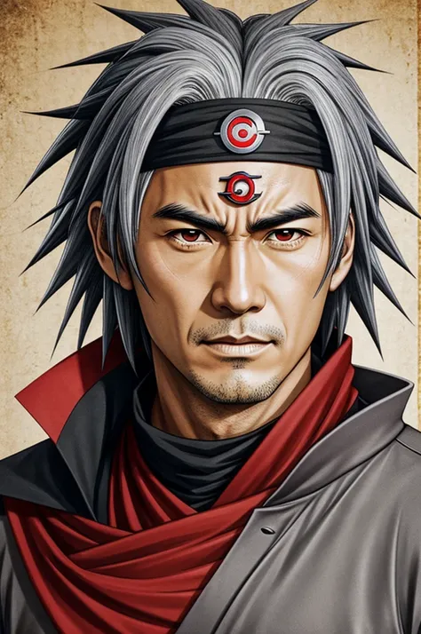 Uchiha,Gray Hair,Mid old,Male,Use Uchiha Crest 