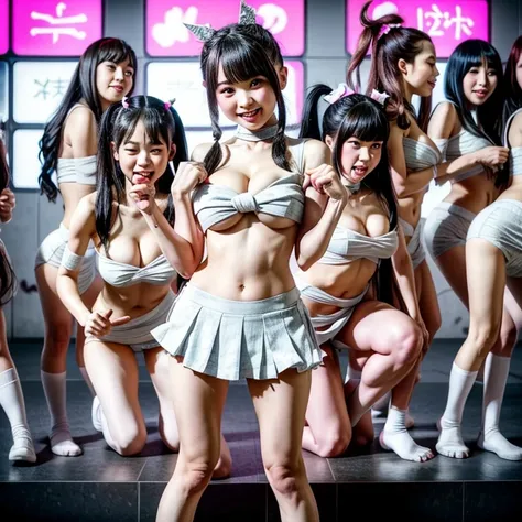 (((sfw, 12 tiny girls in a row:1.2, shibuya hachiko-mae scramble crossing on halloween:1.2))), (masterpiece:1.2, best quality, p...