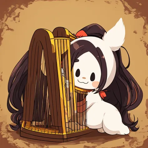 baby harp seal、anime style、