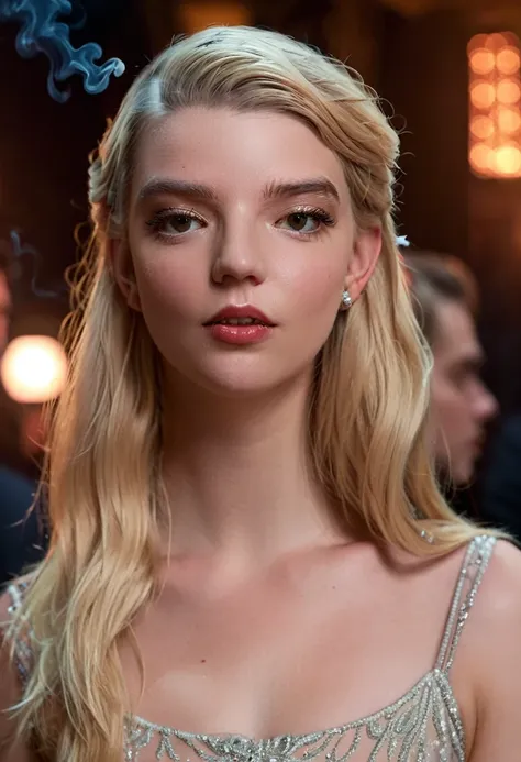 anya taylor joy, blonde long hair, thin face, night,club,(close-up),dof,volumetric lighting,masterpiece,extremely detailed skin,...