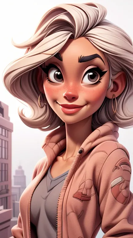 cartoon style:1.2), woman Cartoon image of a woman , sensual clothes , super cute girl, cartoon style illustration, Cartoon art style, Cartoon art style, digital illustration style, highly detailed character design, Detailed and cute digital art, City fan ...