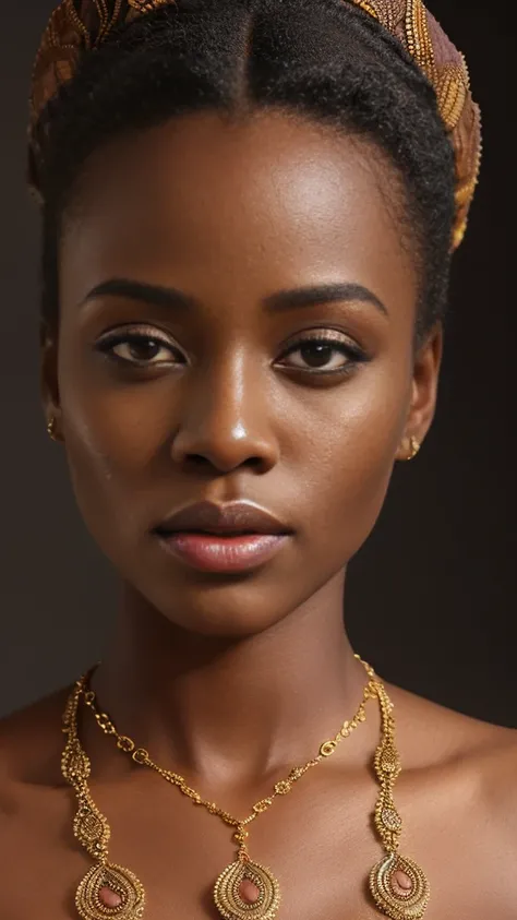 a beautiful young african girl in a sexy , highly detailed facial features, beautiful eyes, lips and skin, detailed dress, intricate patterns, dynamic pose, dramatic lighting, vibrant colors, photorealistic, 8k, hyper detailed, masterpiece