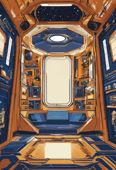 inside a TARDIS style spaceship