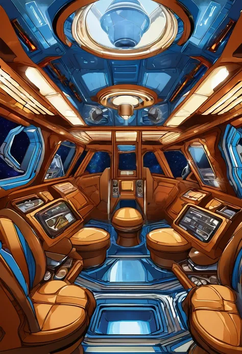 inside a TARDIS style spaceship