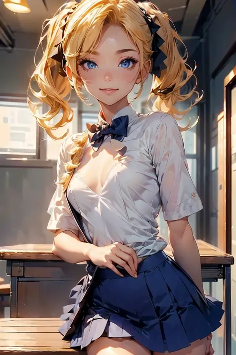 Browsing Caution:1.4, 8k, expensiveest quality, masterpiece, Vibrant, Real person, Unity 8k による壁紙, School classroom、Sit at a desk、Sit with your legs apart、(1 girl) , Beautiful Eyes, (Delicate face) , Perfect detail, (Best lighting) , (超Complexdetailed),、(S...