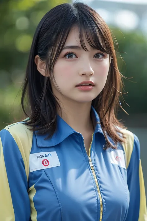 (8k, RAW Photos,Highest quality, High resolution:1.1), (Ultra-realistic:1.4),(Realistic, Realistic:1.3),The Beauty of Japan、Rhythmic gymnastics club、Rhythmic Gymnastics Uniform、((Upper Body:1.3))