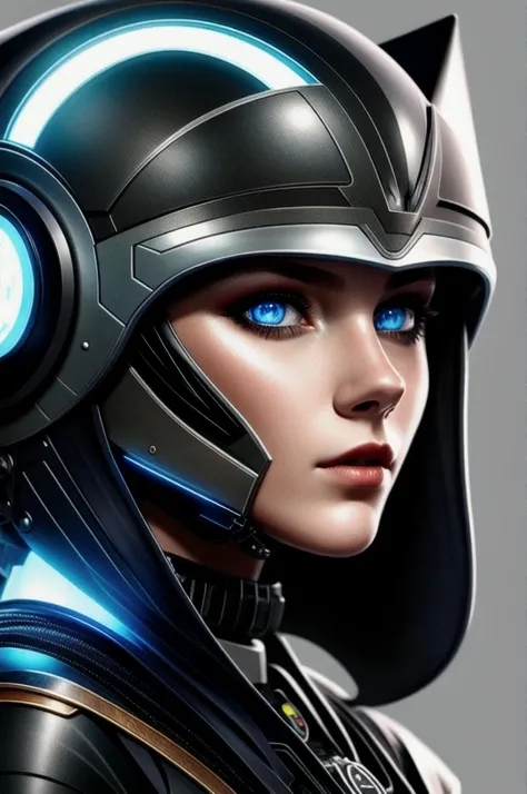 DunaNichs girl, Cyber helmet closeup with beautiful eyes, (canine), gorgeously detailed, (8K Unity wallpapers), fine details, Award-winning images, very detailed, 16,000 