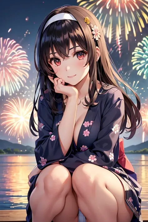 Poetry of the Hills、Shiny black hair, Long Hair, (Beautiful brown eyes、Sparkling eyes, Fine grain)、smile、超Detailed eyes、Highly detailed face, 非常にDetailed eyes, 

Highest quality、High resolution、Detailed Background、(Beautiful face in every detail:1.4)、Anato...