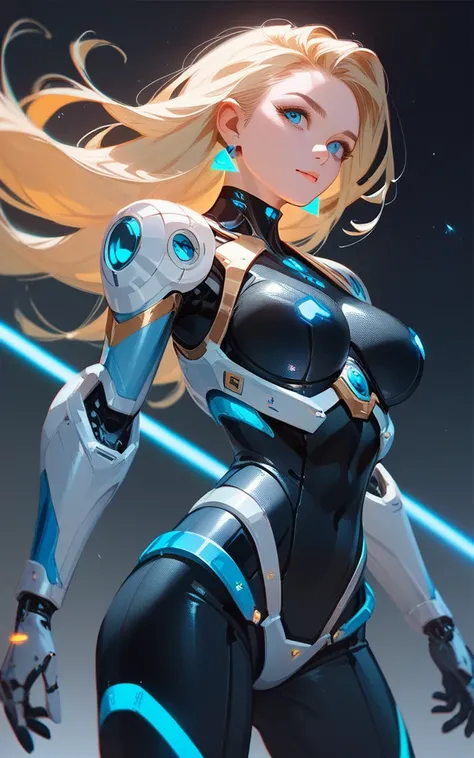 girl, golden ultron suit, blonde, blue eyes, Hyper Realistic, masterpiece