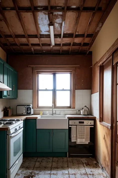 Abandoned house、kitchen