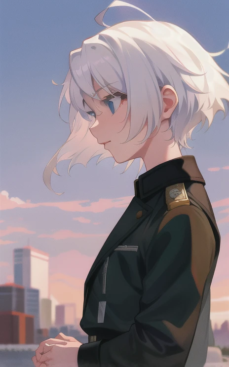 White-haired animated woman