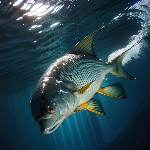 fish in the sea swimming