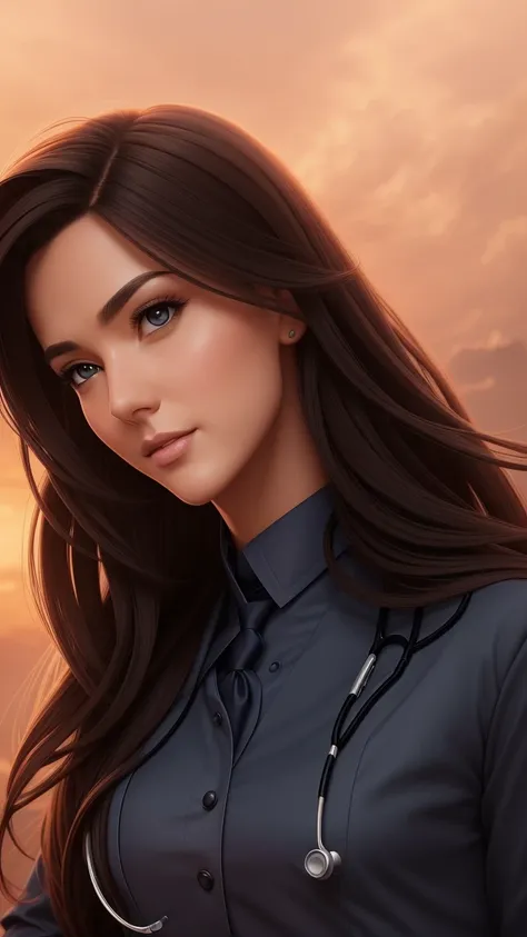 photo of a gorgeous young doctor wearing a doctors outfit in the style of stefan kostic, realistic, sharp focus, 8k high definition, insanely detailed, intricate, elegant, art by stanley lau and artgerm