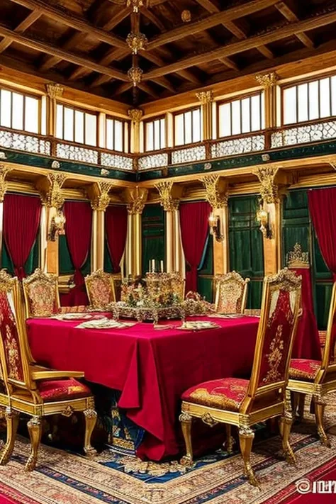 The royal court of the Mirpuri kingdom, decorated with lavish tapestries and ornate furniture.
Action: King  sitting on his grand throne, issues a decree to his most capable minister.