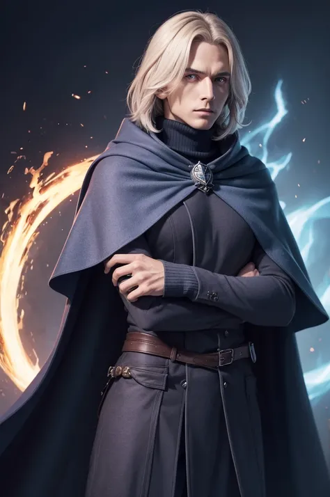 The most powerful wizard of all with a big turtleneck cape