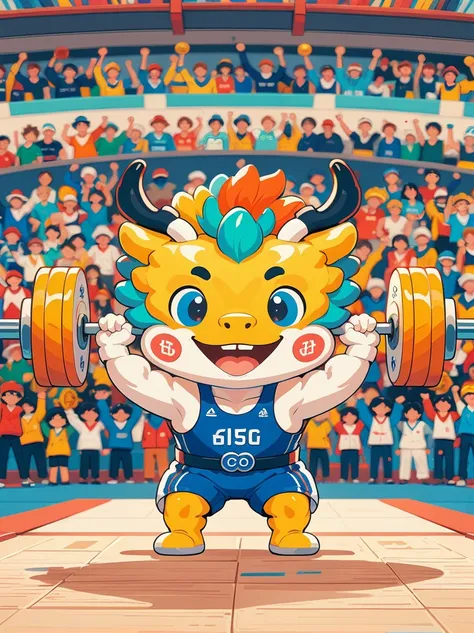 poster，advanced，Surreal，Fantastic effect，Sun Wukong in Chinese mythology，Competing in the high jump at the Olympics，Fly over the railing easily，Happy expression，Joyful crowd in the background，Colorful arena，The tense atmosphere of the game，Colorful lights ...