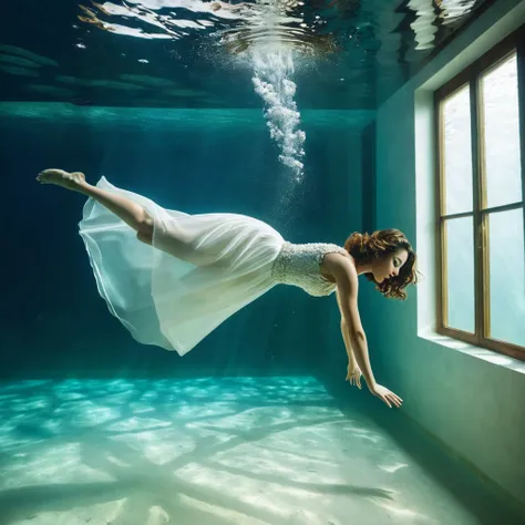 
A woman in a white dress is suspended underwater in a living room uderwater, full body, atmosphere photo shoot uderwater for magazine, 24mm lens, photorealistic, ultra details professional color quality, Kodak portra 160, 8k HDR high quality
www.bing.com