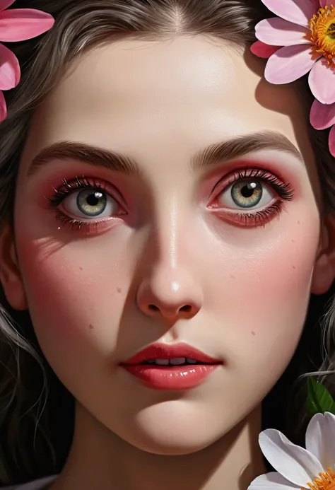 (best quality, 4K, 8ก, height, Masterpiece:1.2), Very detailed, (realistic, photorealistic, photo-realistic:1.37), (Crazy level of detail:1.5), (blooming:1.5), (lonely), gray eyes, (painting:1.1), (digital painting:1.1), Detailed faces and eyes, Masterpiec...