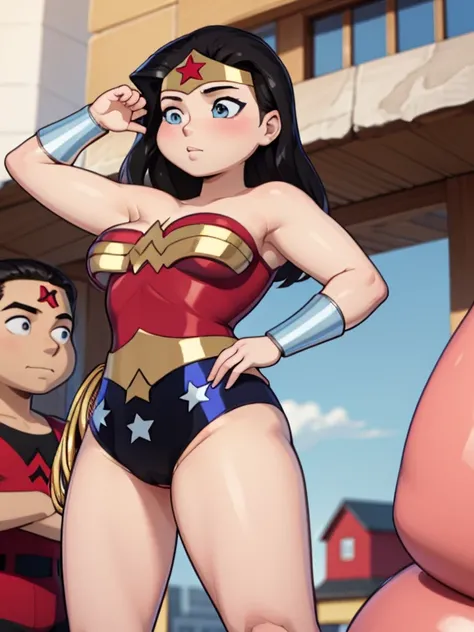  	
Wonder woman,3d,absurd res,hi res,highres,1girls,abs,athletic female,big breasts,breasts,female,female only,fat,fat female,hips,low-angle view, big breast, pussy, shiny skin,thick thighs,thighs