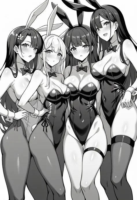 Black and white girl posing for photo, Anime Girls, Ecchi anime style, characters from azur lane, monochrome artwork!!, Ecchi style, pixiv 3dcg, Ecchi, at pixiv, Top Rated on pixiv, from the azur lane videogame, azur lane style, popular on pixiv, black and...