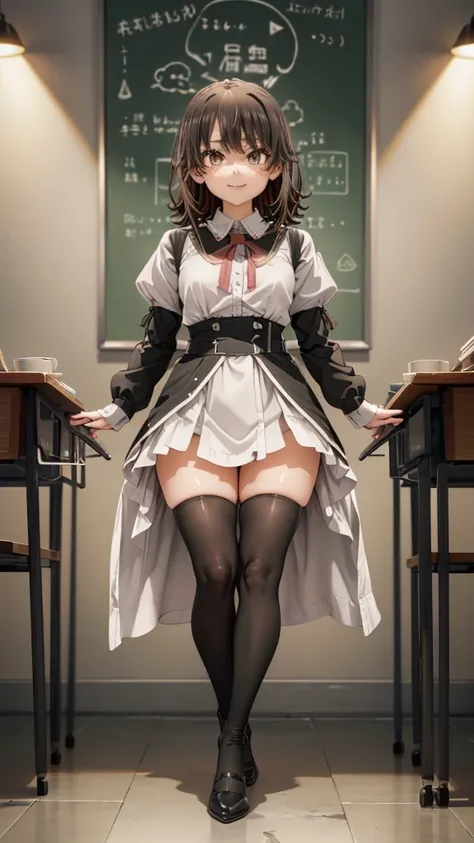 face focus , ((highest quality)), ((tabletop)), perfect face, （((black knee-highs))) ,   official art,black knee-highsソックス, ultr...