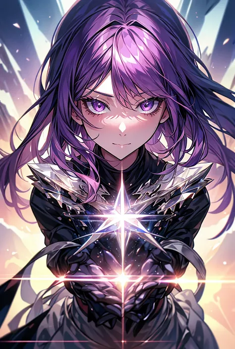 purple hair, shiny hair, crystal hair, Surrealism, anime, backlighting, 8k, super detail, UHD, retina, accurate, anatomically correct, textured skin, super detail, high details, high quality, award winning, best quality, highres
"Create an AI-generated ima...