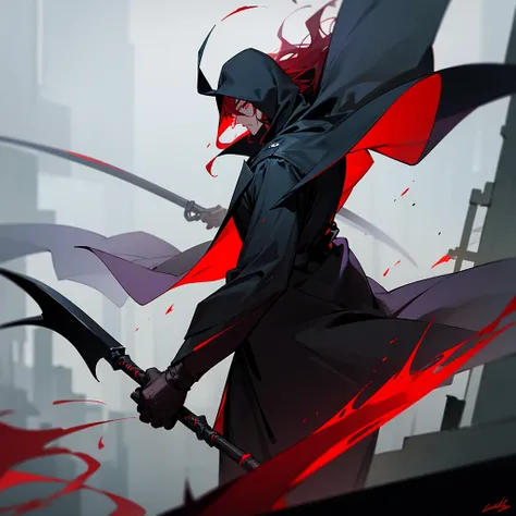 Dark Shadow in full body:
Short and Sweet:
 * A masked assassin with a deadly scythe, lurking in the shadows.
 * A tall, dark figure with a crimson scythe, haunting the night.
 * A mysterious man with glowing red eyes, a master of stealth.
More Detailed:
 ...