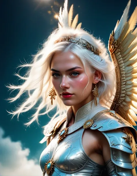 prompt:

create a digital illustration of an angel warrior, depicted with heavenly beauty and stunning detail. the warrior shoul...