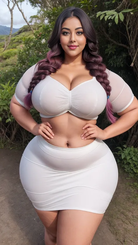 gorgeous curvy plus size Indian bengali actress ritavori , glowing eyes, wearing Teen Girl Wide Waistband Phone Pocket Detail Skirt Color: White , covered Bust, parted lips, blushing cheeks, thick thighs, bigger waist, busty, curvy plus size body, full bod...