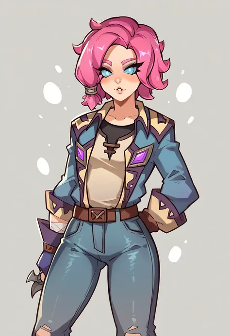 maeve de paladins, jeans, polera cotta