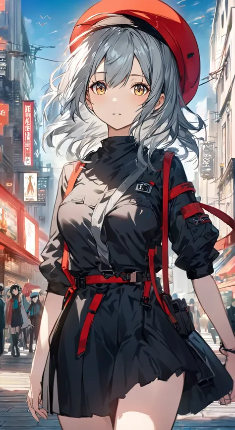 
Anime girl in a red hat and black dress in the city, From Arknights, Best anime 4k konachan wallpaper, Anime Style 4k, Amazing anime 8k, Anime Art Wallpapers 8K, Kantai Collection Style, anime art wallpaper 4k, anime art wallpaper 4k, artstation pixivでトレン...