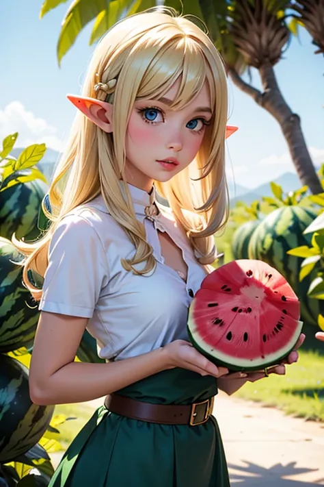 Blonde,Shortcuts,Elf,watermelon