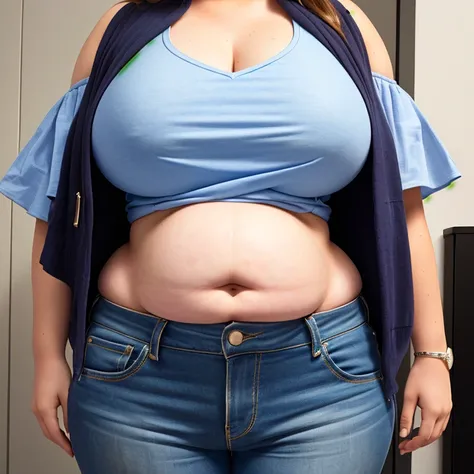 a close up of a person with a very large belly, photo from the front, full growth from the front, centered full body front-shot, photo taken from front, taken in the early 2020s, showing her shoulder from front, seen from the front, photo still of frontal ...