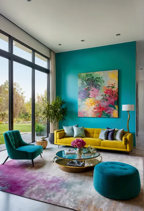 Modern home with fresh Monet-esque colors