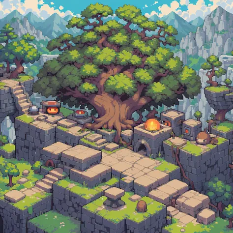 retro video game style,pixelated, vibrant pastel colors,8-bit characters,blocky shapes,sharp lines,detailed shading,classic gaming vibe,nostalgic atmosphere,classic arcade games,masterpiece:1.2,ultra-detailed,illustration style, 2d texture, stone texture, ...