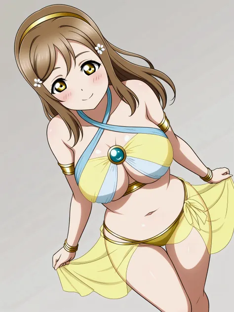 masterpiece, best quality,8k wallpaper, dynamic angle of view,kunikida hanamaru, (long hair:0.888), love live,(breasts:0.878), (...