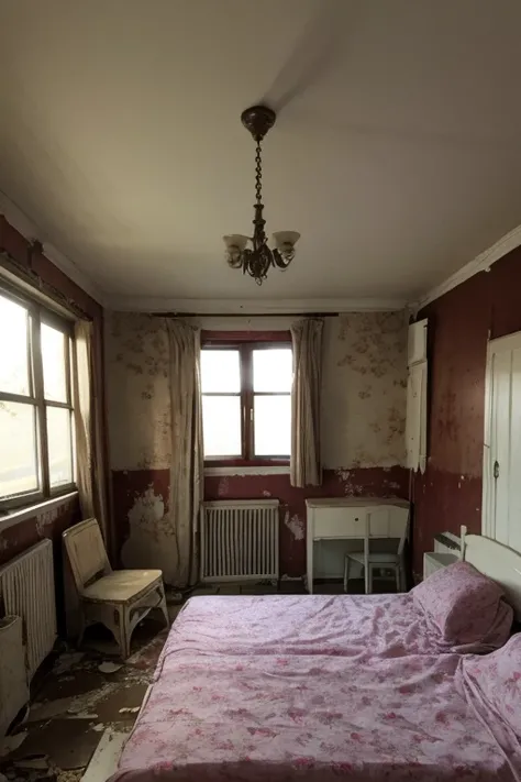 Abandoned house、Bedroom