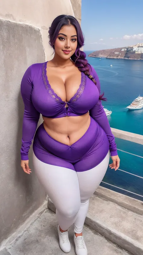 gorgeous curvy plus size Indian bengali actress ritavori , glowing eyes, wearing SHEIN Teen Girl Knitted Solid Color Cuff Lace Up Casual Jacket
Color: Purple
 , covered Bust, parted lips, blushing cheeks, thick thighs, bigger waist, busty, curvy plus size ...