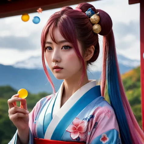 (masterpiece), (Highest quality), (Very detailed), (Dirty Hair), (figure), (1 girl) (Long Pink Hair 1.5) (blue eyes) (Double Ponytail 2.0), ((((No shoulders))),Hanfu, (Looking at the audience, (interview), (Simple Background), Beautiful and delicate eyes, ...