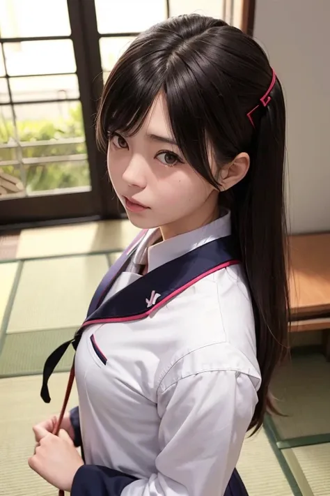 Japan women in uniform(((JK V-shaped open))), (((Japanese girls JK uniform))) 

(((Japanese women&#39;s protruding areola))), Fluffy breasts, Side Chest, Open the chest, Upper chest close-up 8K, Highest quality, The real picture, intricated detAI big breas...