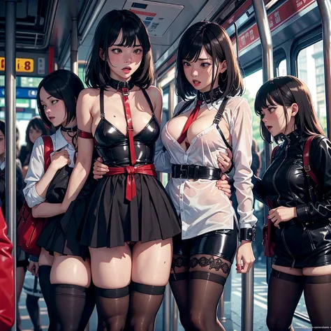 3 Females fucking females, public transport, hot, multiple females, fingering, hands in parties, hands on her tights, female orgy, female crowd, bdsm, lesbian orgy scene, latex, bound, tied up, fisheye lens, female domination, rough sex, lesbian, yuri
