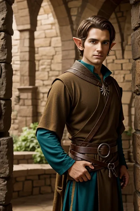 Elfo, elf, medieval, hombre, brown short hair