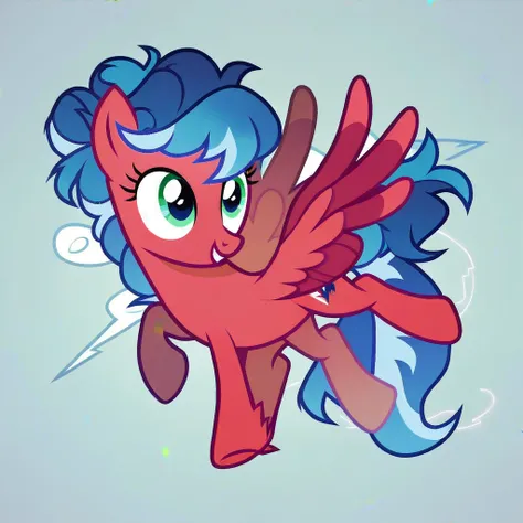 score_9, score_8_up, score_7_up, score_6_up, score_5_up, score_4_up, show accurate, full body, simple background, feral pony, female pony, cute appearance, cute outfit, competitive look, cutiemarck of a cloud with lightning, pegasus, original character