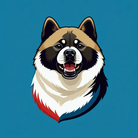 american akita – a beauty with plush fur and a characteristic dark mask. the breed combines courage, friendliness,  funky, retro...