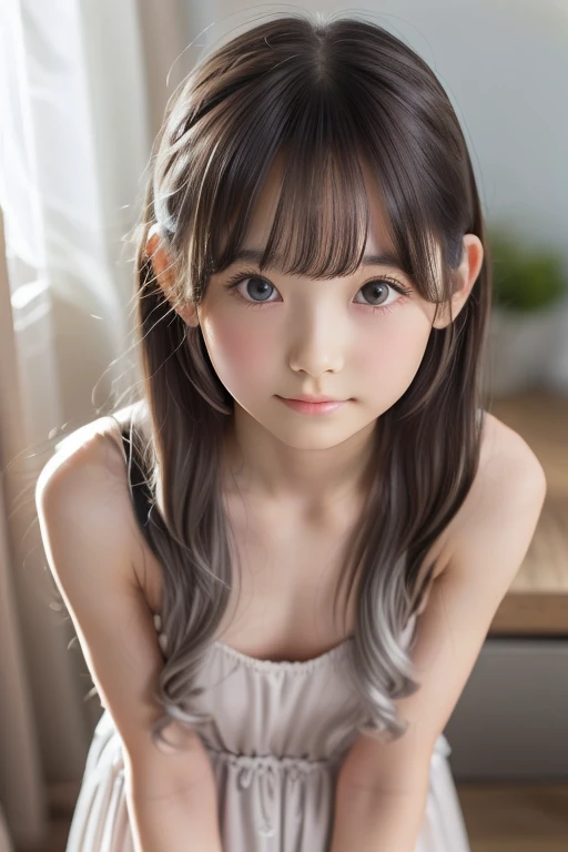 silver hair、long hair、wavy hair、with bangs、girl、((naked))(bunny ears)(rabbit&#39;s tail)、browsing caution、vagina、face to face、sw...