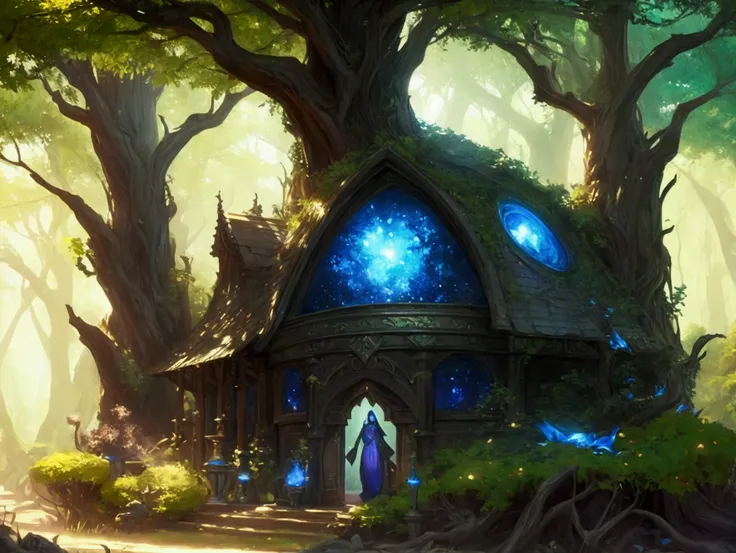 Whispers of the Grove, fantasy song, ambient album cover, max detail, masterpiece, 