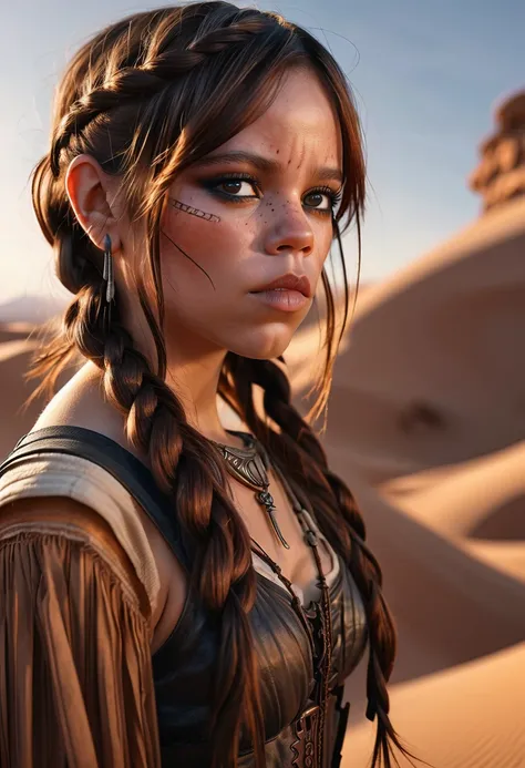 photo of jennaortega, sahara desert, (extremely detailed cg unity 8k wallpaper), intricate, high detail, sharp focus, dramatic, ...